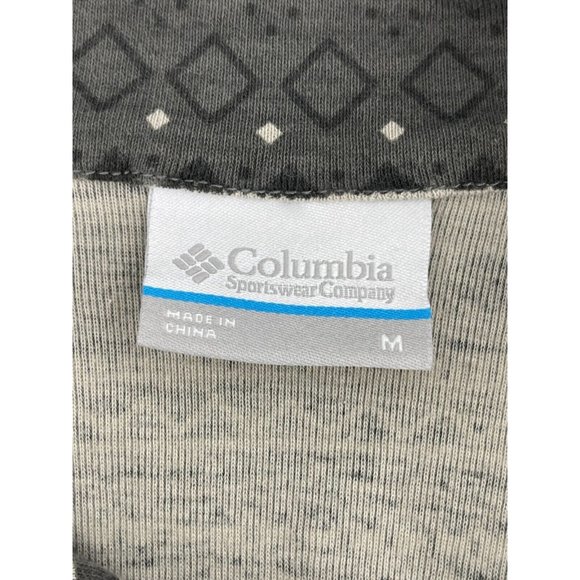 Columbia Sportswear Women's Gray Striped Print High Neck Jacket Sweatshirt Sz M - Picture 7 of 12